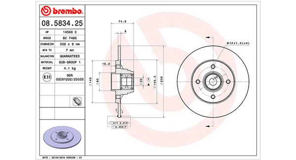 Remschijven Magneti Marelli 360406053300