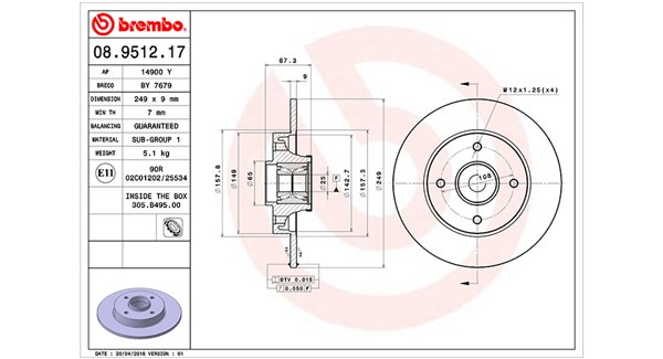 Remschijven Magneti Marelli 360406056500