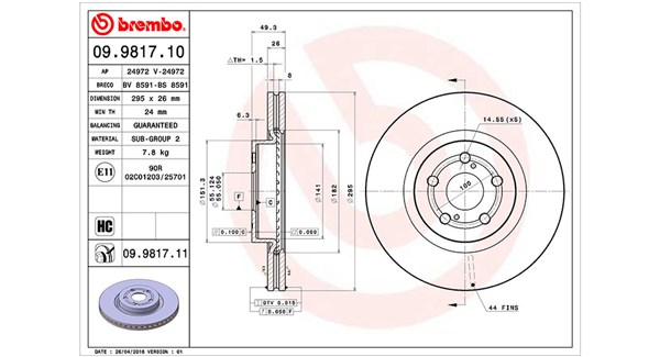 Remschijven Magneti Marelli 360406058800