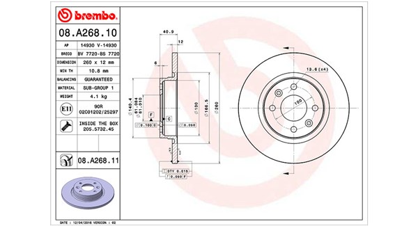 Remschijven Magneti Marelli 360406061300