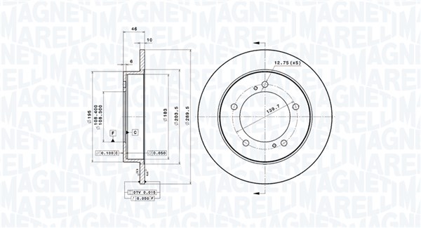 Remschijven Magneti Marelli 360406187700