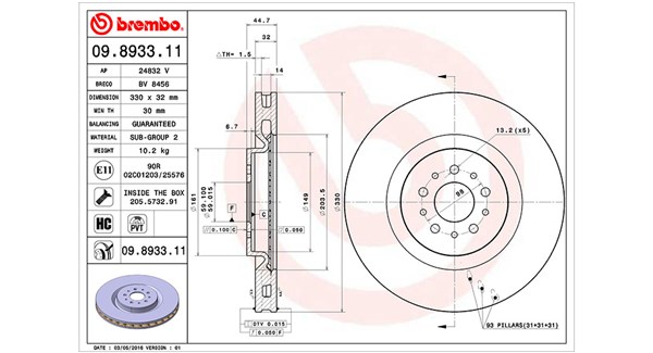 Remschijven Magneti Marelli 360406000701