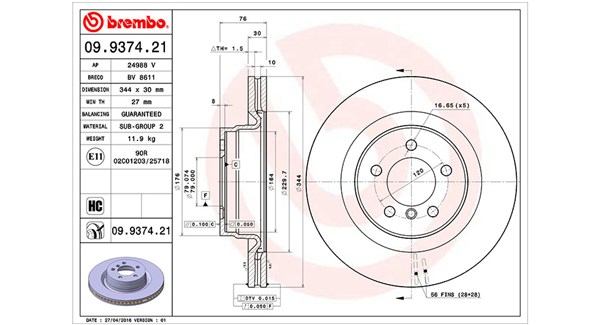 Remschijven Magneti Marelli 360406055901