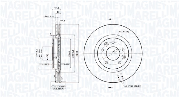 Remschijven Magneti Marelli 360406156801