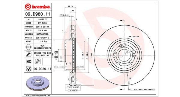 Remschijven Magneti Marelli 360406174801