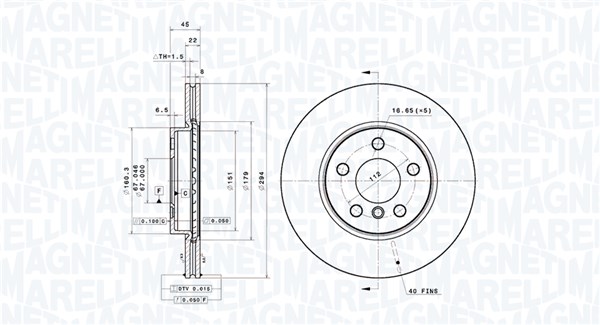 Remschijven Magneti Marelli 360406180801