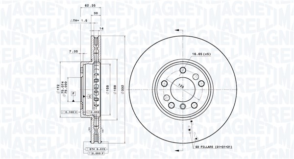 Remschijven Magneti Marelli 360406184601