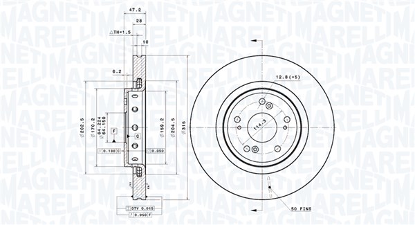 Remschijf Magneti Marelli 360406188501