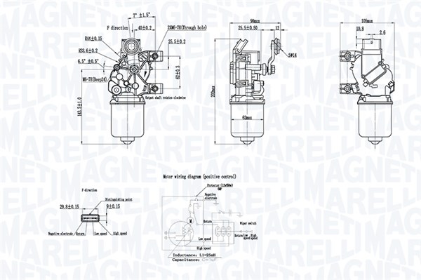 Ruitenwissermotor Magneti Marelli 064300412010