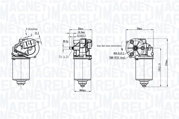 Magneti Marelli Ruitenwissermotor 064371500010