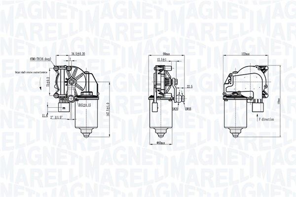Magneti Marelli Ruitenwissermotor 064373010010