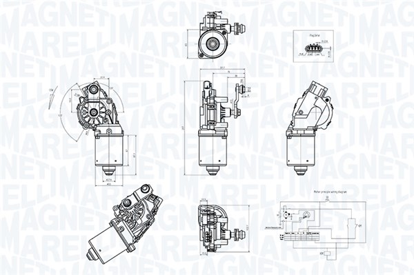 Ruitenwissermotor Magneti Marelli 064375700010