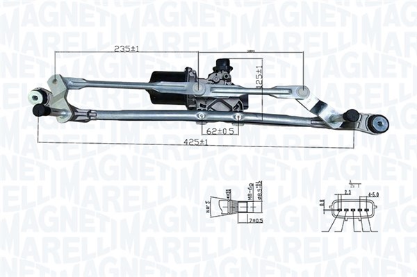 Ruitenwissermotor Magneti Marelli 064376100010