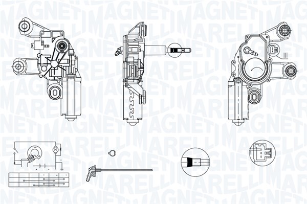 Ruitenwissermotor Magneti Marelli 064342008010