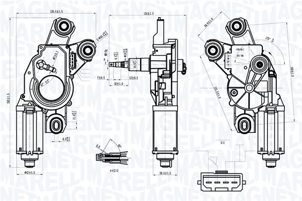 Ruitenwissermotor Magneti Marelli 064070000010