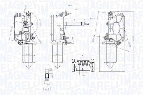 Ruitenwissermotor Magneti Marelli 064070500010