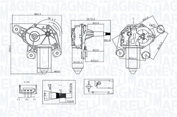 Magneti Marelli Ruitenwissermotor 064071200010