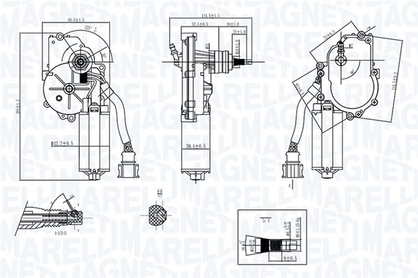 Ruitenwissermotor Magneti Marelli 064072200010