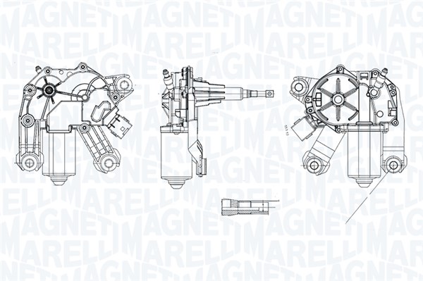 Ruitenwissermotor Magneti Marelli 064072700010