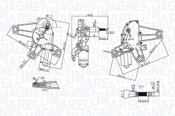 Ruitenwissermotor Magneti Marelli 064074400010