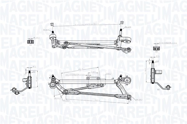 Ruitenwisserarm en mechanisme Magneti Marelli 085570702010