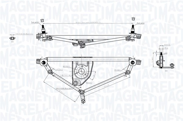 Ruitenwisserarm en mechanisme Magneti Marelli 085570705010