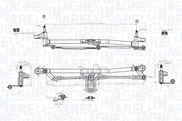 Magneti Marelli Ruitenwisserarm en mechanisme 085570715010