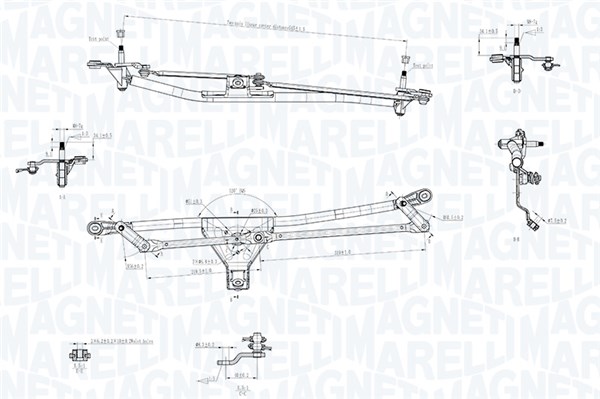 Ruitenwisserarm en mechanisme Magneti Marelli 085570721010