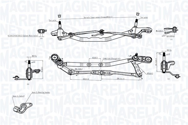 Ruitenwisserarm en mechanisme Magneti Marelli 085570725010