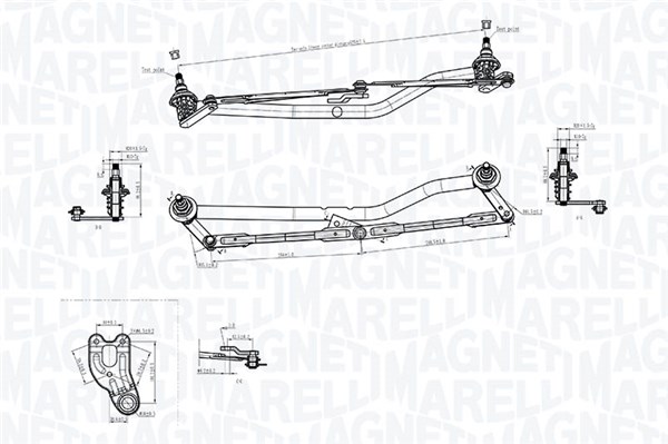 Ruitenwisserarm en mechanisme Magneti Marelli 085570787010