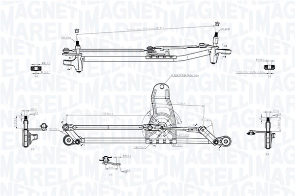 Ruitenwisserarm en mechanisme Magneti Marelli 085570729010