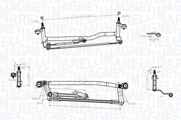 Ruitenwisserarm en mechanisme Magneti Marelli 085570733010