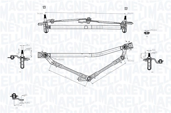 Ruitenwisserarm en mechanisme Magneti Marelli 085570749010