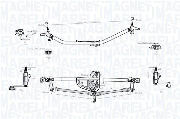 Magneti Marelli Ruitenwisserarm en mechanisme 085570754010