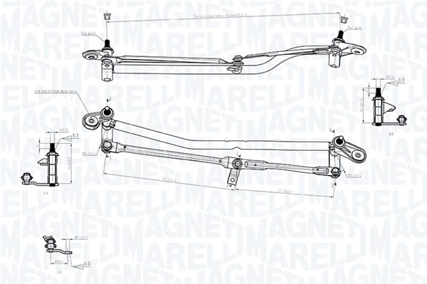 Magneti Marelli Ruitenwisserarm en mechanisme 085570755010