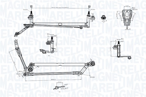 Magneti Marelli Ruitenwisserarm en mechanisme 085570759010