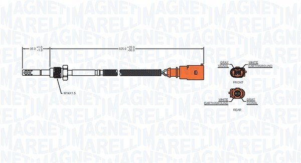 Magneti Marelli Sensor uitlaatgastemperatuur 172000013010