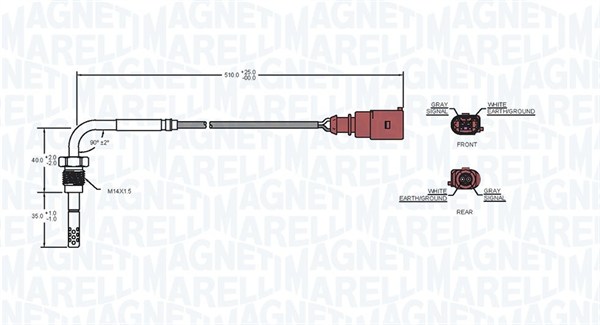 Magneti Marelli Sensor uitlaatgastemperatuur 172000019010