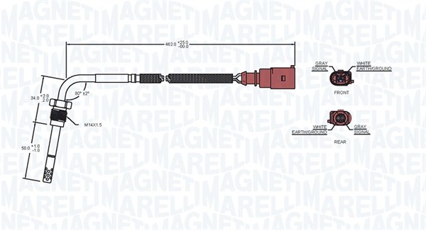 Magneti Marelli Sensor uitlaatgastemperatuur 172000025010
