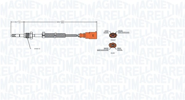 Magneti Marelli Sensor uitlaatgastemperatuur 172000027010