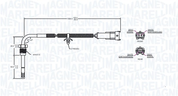Magneti Marelli Sensor uitlaatgastemperatuur 172000031010