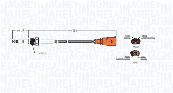 Magneti Marelli Sensor uitlaatgastemperatuur 172000033010