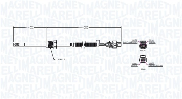Magneti Marelli Sensor uitlaatgastemperatuur 172000035010