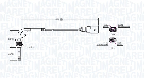 Magneti Marelli Sensor uitlaatgastemperatuur 172000037010