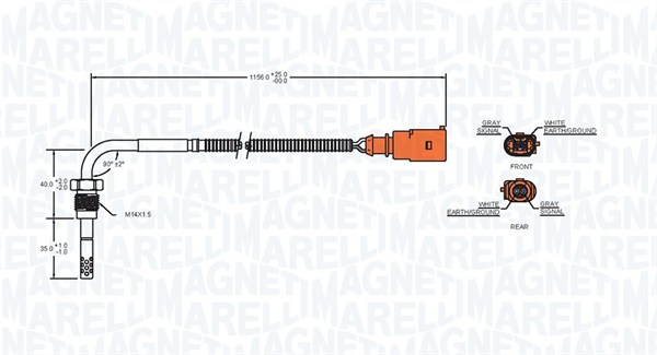 Magneti Marelli Sensor uitlaatgastemperatuur 172000041010