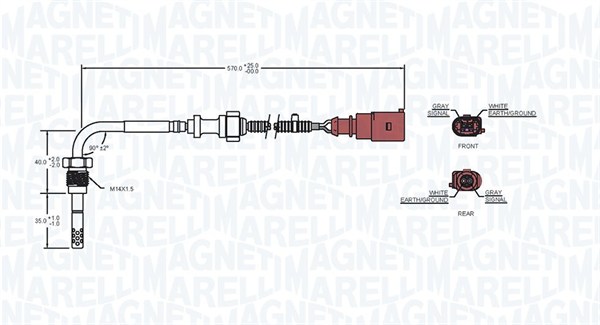 Magneti Marelli Sensor uitlaatgastemperatuur 172000045010