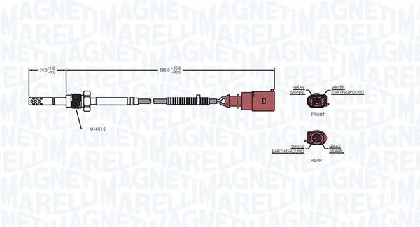 Magneti Marelli Sensor uitlaatgastemperatuur 172000049010