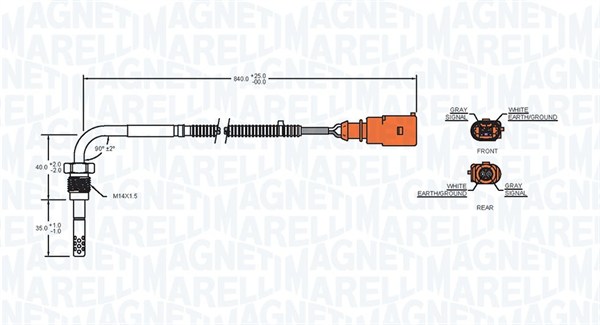 Magneti Marelli Sensor uitlaatgastemperatuur 172000051010