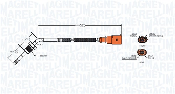 Magneti Marelli Sensor uitlaatgastemperatuur 172000053010
