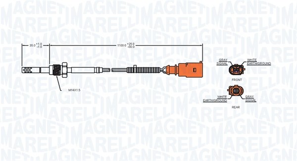 Magneti Marelli Sensor uitlaatgastemperatuur 172000057010